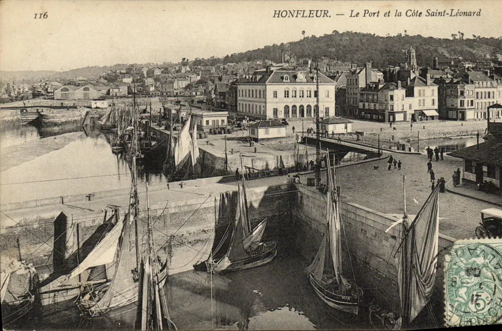 Honfleur — Der Hafen und die Küste Saint-Léonard — Anonymer Verleger, Nr. 1116 - Vorderseite