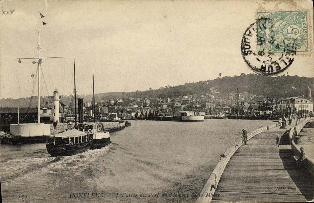 Honfleur — Blick auf den Hafen-Eingang zur Zeit der Flut — ND Fotografie, n°139 - Vorderseite