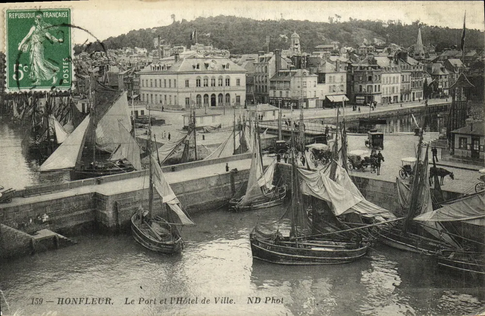 Honfleur — Der Hafen und das Rathaus — ND Phot, n° 159 - Vorderseite