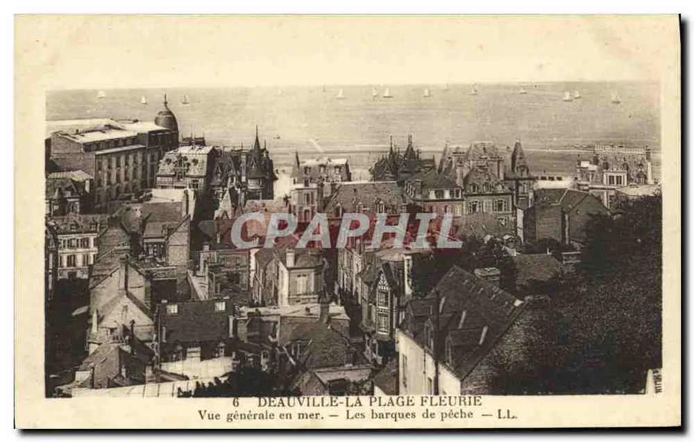 Deauville-La Plage Fleurie — Allgemeiner Blick aufs Meer — Die Fischerboote — LL — n°6 - Vorderseite