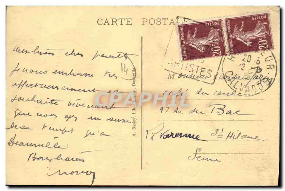 Deauville - Villa Guili — editor A. Bailey, Lib. de Deauville - Verso