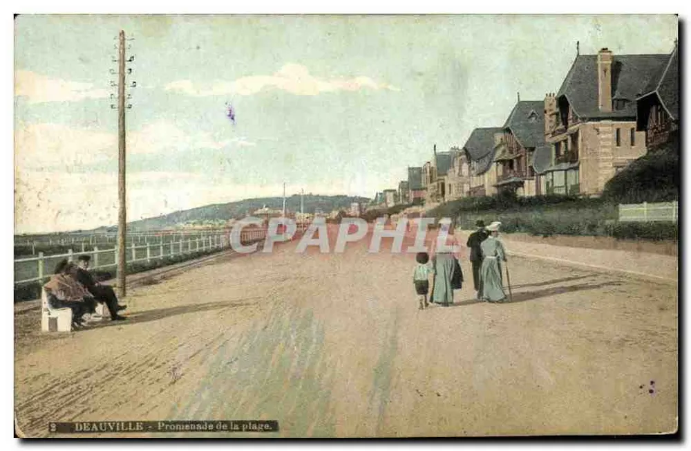 Deauville - Promenade da praia. - Frente