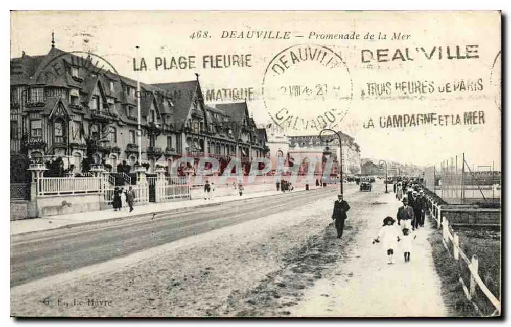 Deauville — Promenade de la Mer — Verlag G. F. Le Havre, Nr. 468 - Vorderseite
