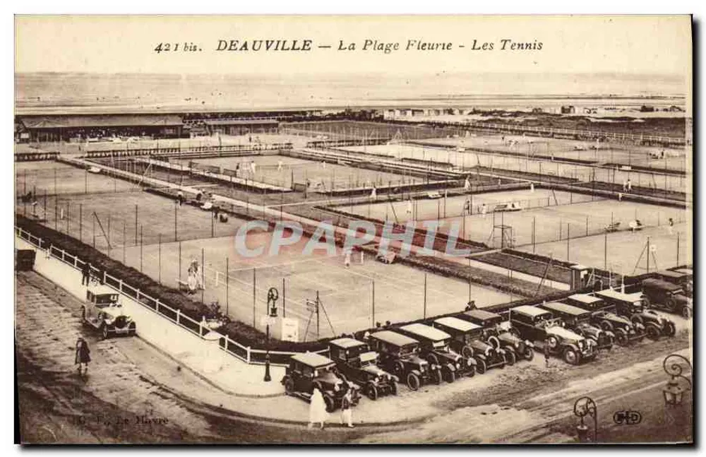 Deauville — La Plage Fleurie — Die Tennisplätze — 421 bis - Vorderseite