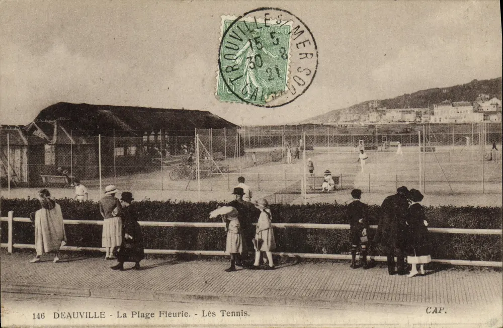Deauville - Die Blühende Strände - Die Tennisplätze — Antike Ansichtskarte n°146 - Vorderseite