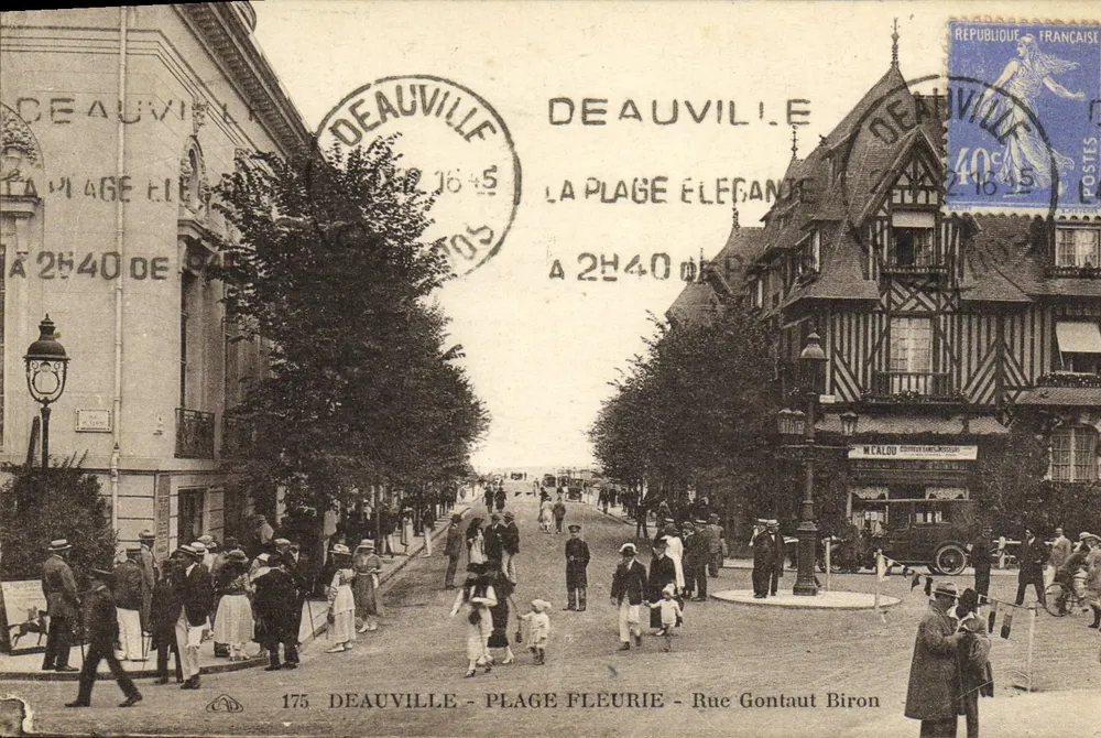 Deauville - Blühende Strandpromenade - Rue Gontaut Biron — Verlag A.D. n°175 - Vorderseite