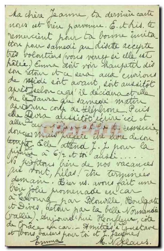 Deauville, "La Plage Fleurie" — Rue du Casino — Verleger nicht sichtbar, Nr. 50 - Rückseite