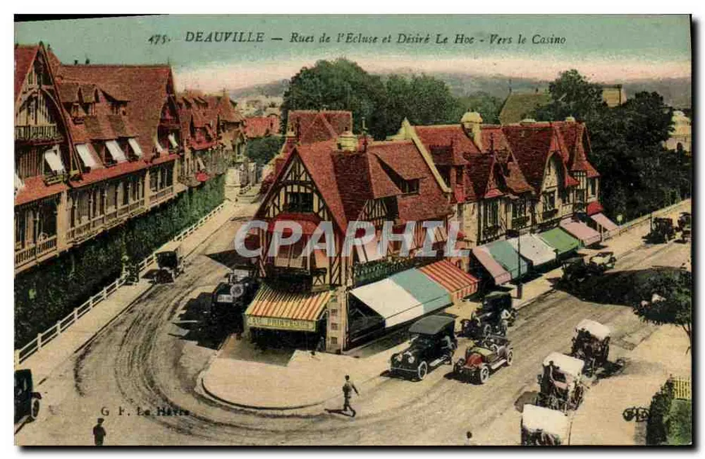 Deauville — Straßen von l'Écluse und Désiré Le Hoc - Richtung Casino — G. F. Le Havre, n°475 - Vorderseite