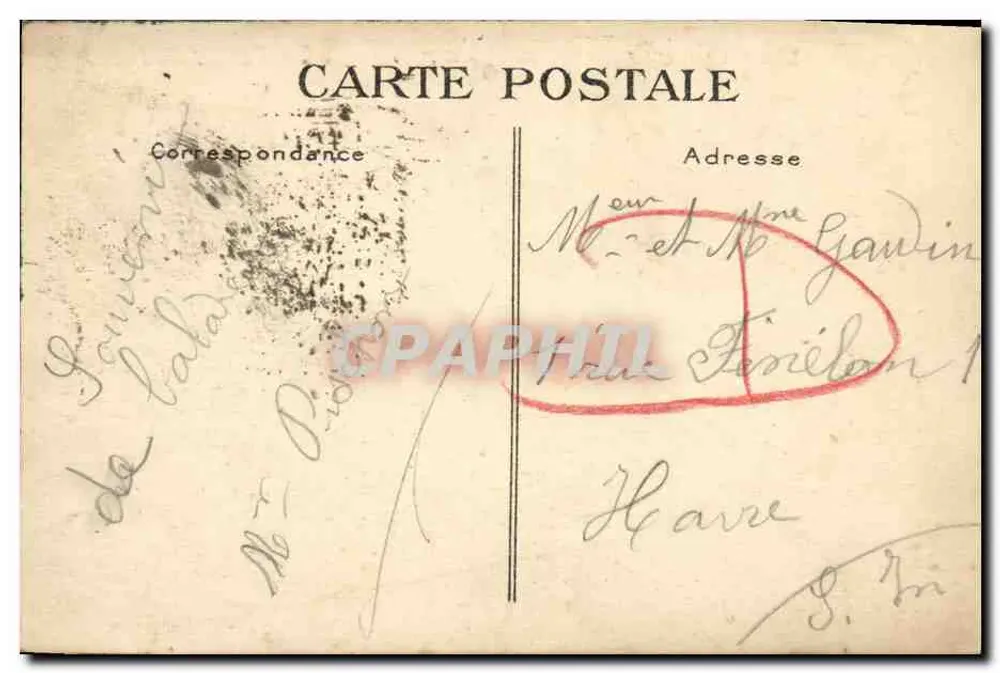 Deauville - Die Blütenstrände — Straßen der Écluse und Désiré Le Hoc — Verlag Le Havre, Nr. 456 - Rückseite