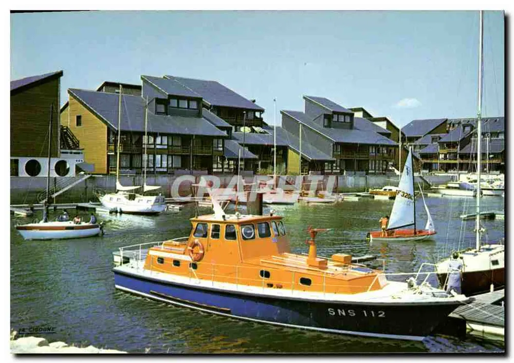 Port de La Cigogne — Ansicht des Hafens mit Rettungsboot SNS 112 — Édition La Cigogne, Boulevard Henri Machette, Les Rouen - Vorderseite