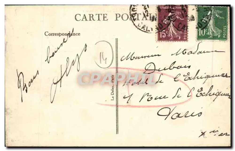 Deauville — A Potinière — G. F., Le Havre, n°432 - Verso