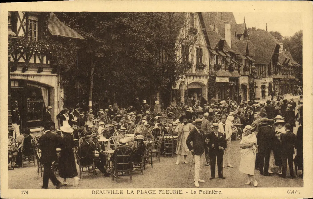 Deauville Strand mit Blumen - La Potinière — CAP, Nr. 174 - Vorderseite