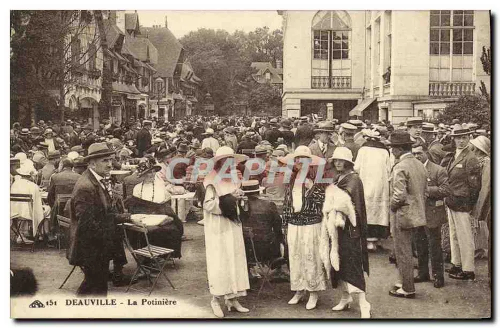 Deauville - A Potinière — cena animada — editor Alain Gault & Cie, n°151 - Frente