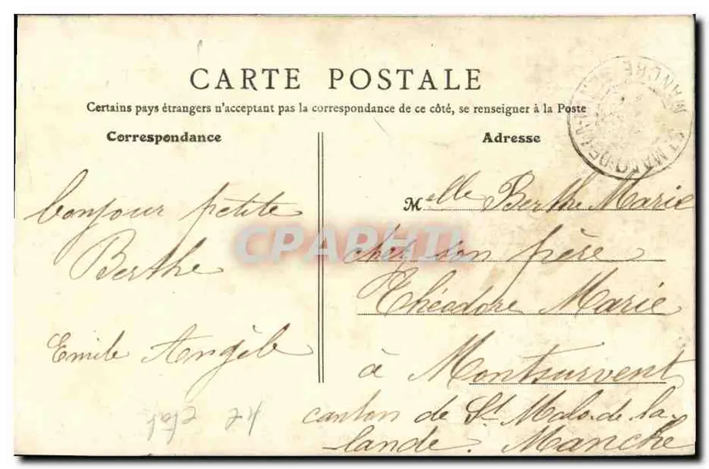 Bois-Colombes — A Igreja — B.F., Paris - Verso