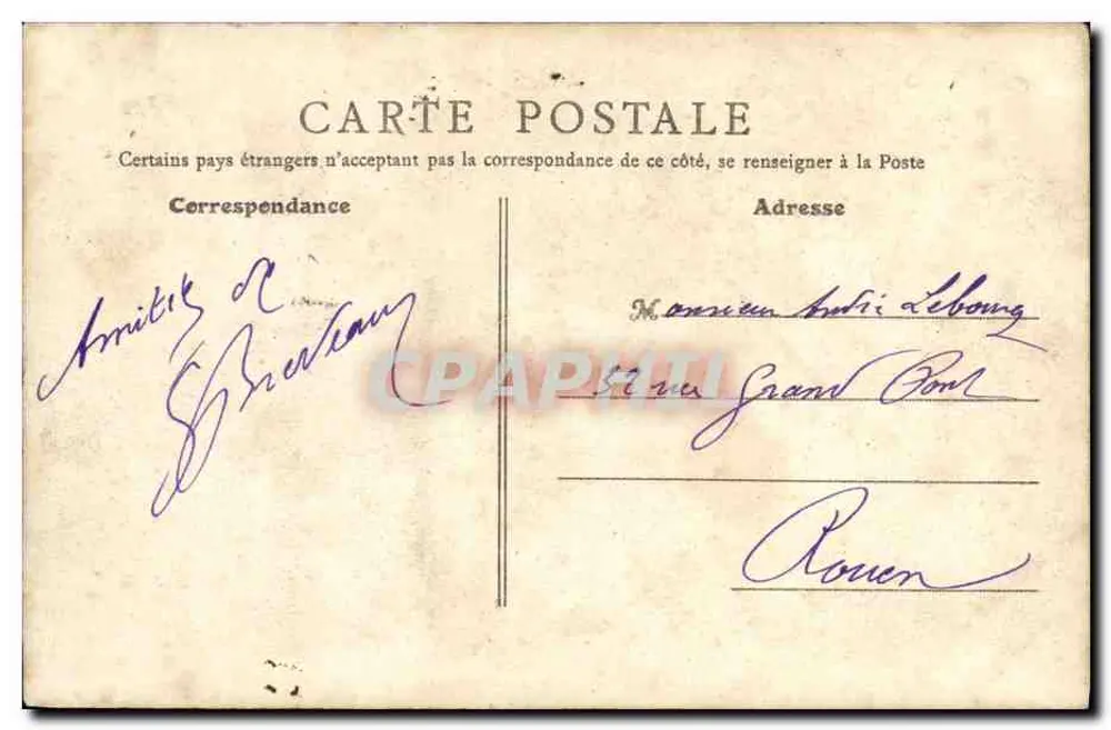 Bois-Colombes - Avenue des Belles-Vues — B. F., Paris, n°4 - Rückseite