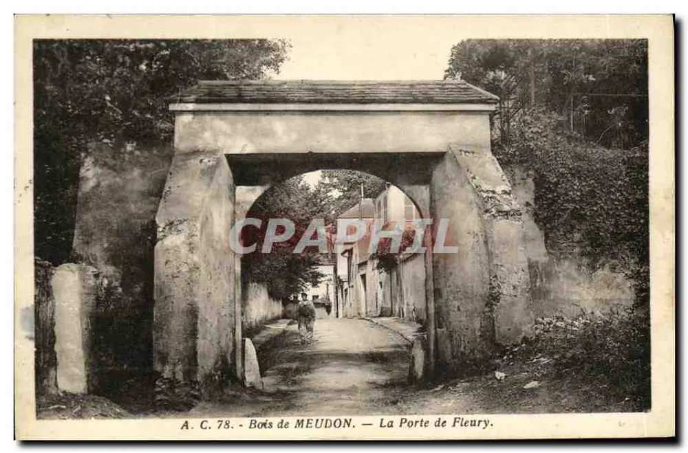 Bois de Meudon — A Porta de Fleury — Cartas de Visita - Paris - Frente