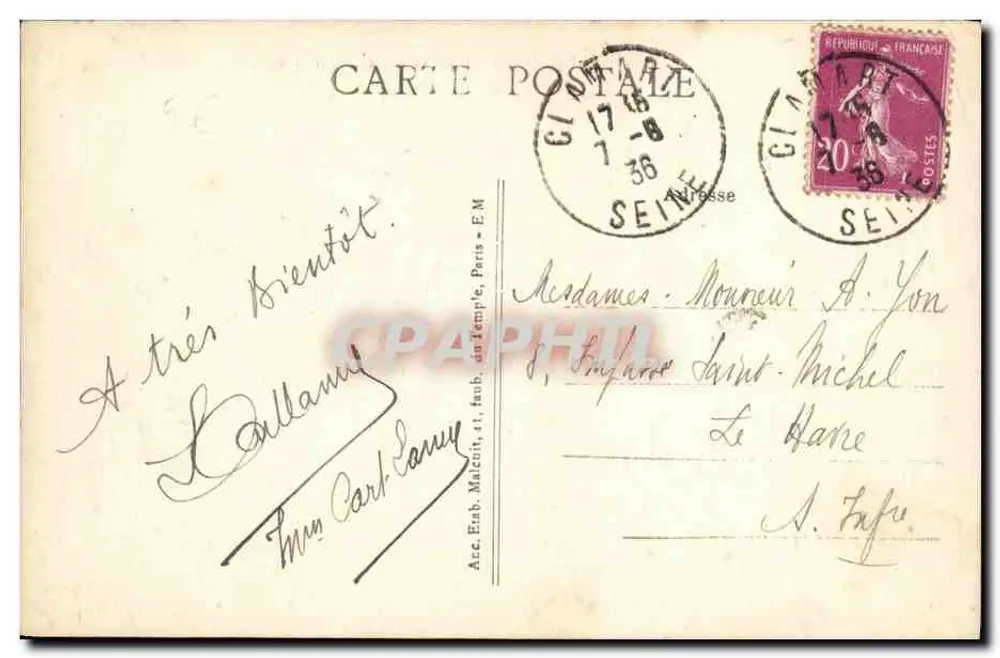 Clamart — Allgemeiner Blick vom Familieninstitut — E.M. n°3738 - Rückseite