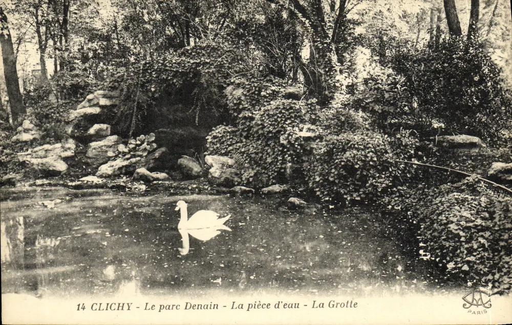 Cllichy - Der Park Denain - Das Wasserbecken - Die Höhle - Vorderseite
