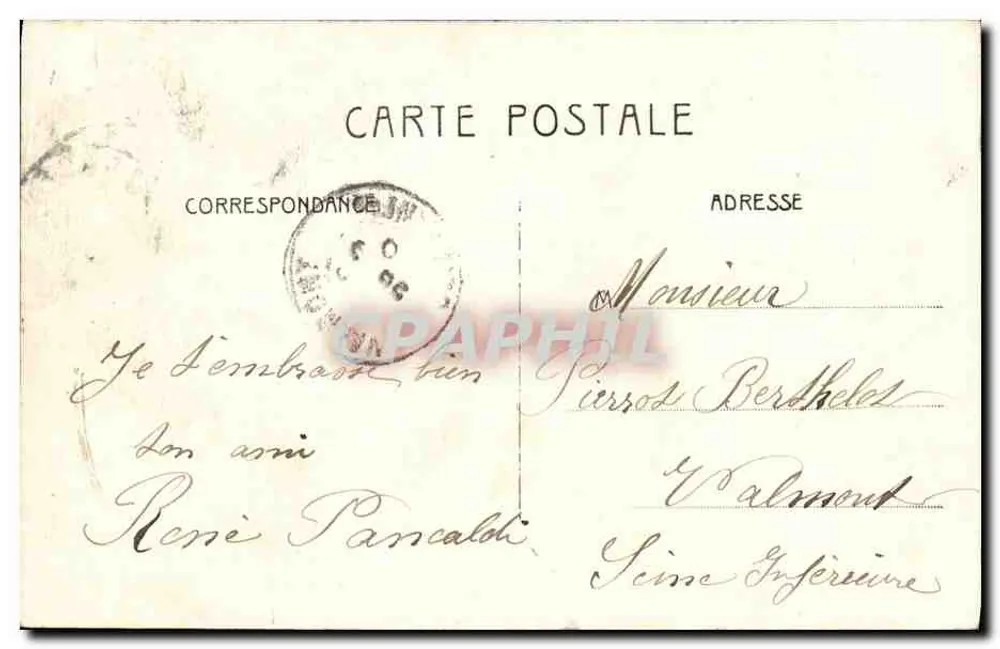 Clichy — Le Parc Denain. Die Hauptallee — Verleger nicht identifiziert, n° 15 - Rückseite