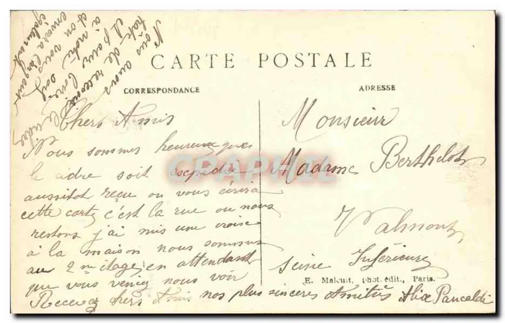 ClICHY — O Boulevard Victor-Hugo — E. M. - Verso
