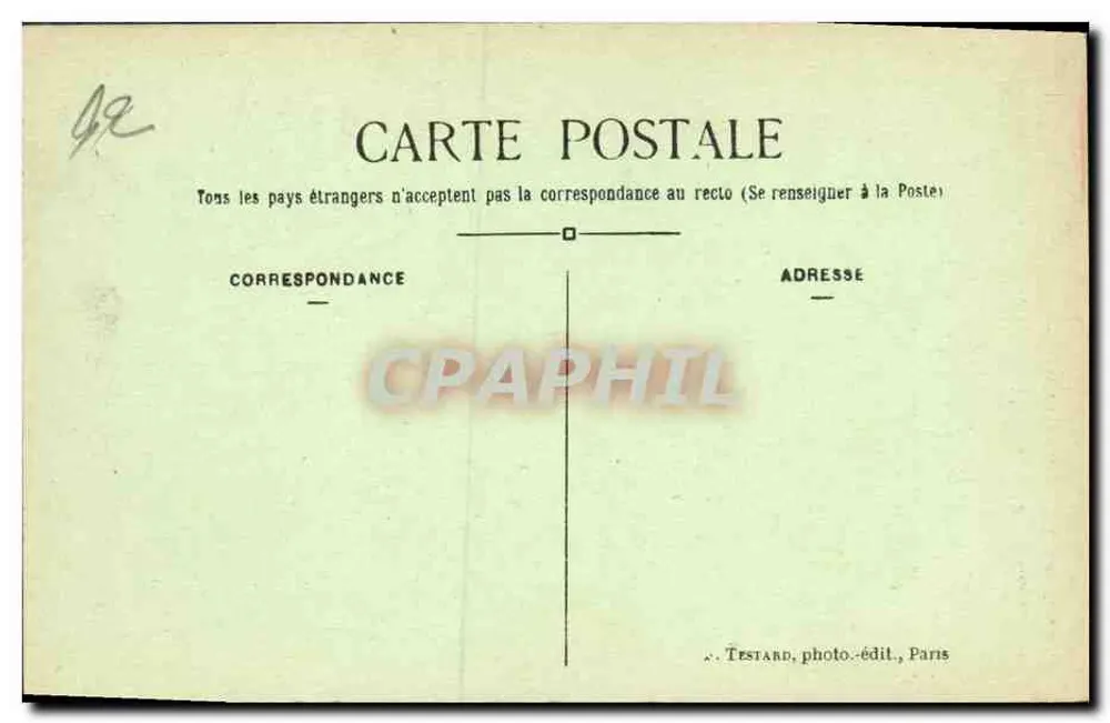 पुटेओ — चर्च — प्रकाशक Testard, पेरिस, संख्या 7640 - पीछे