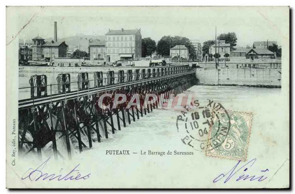Puteaux — Le Barrage de Suresnes — Ch. Rey, édit., Puteaux - Frente