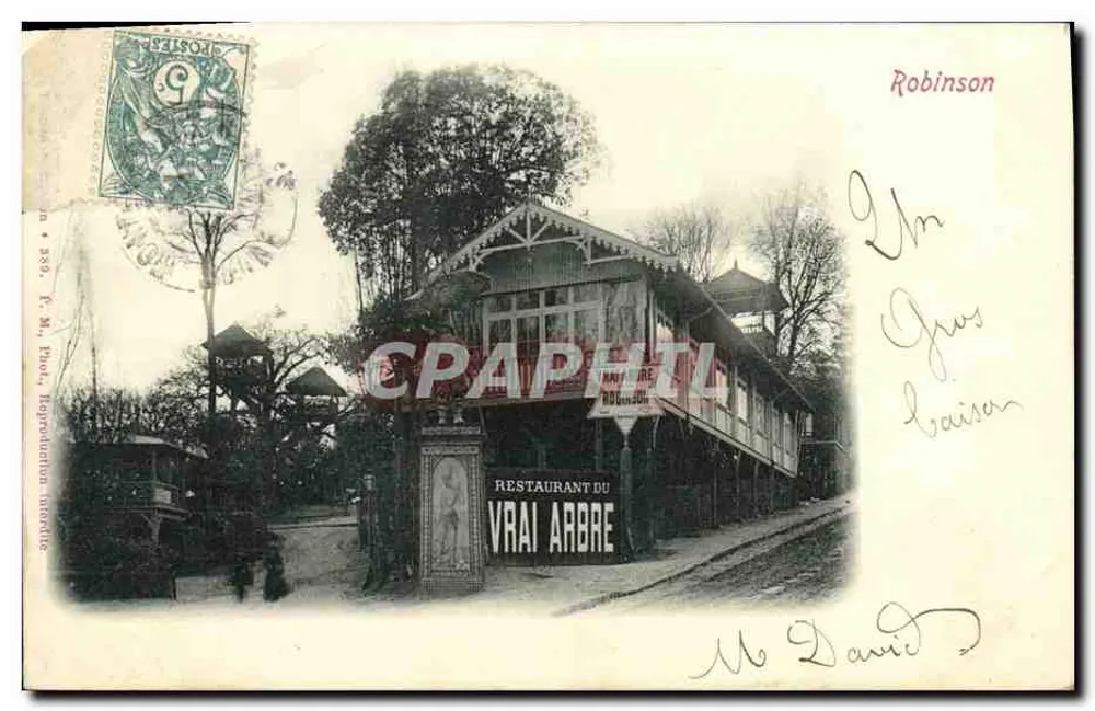 Restaurant van het Echte Boom — Robinson — Uitgever R. M. Phot. - Voorkant