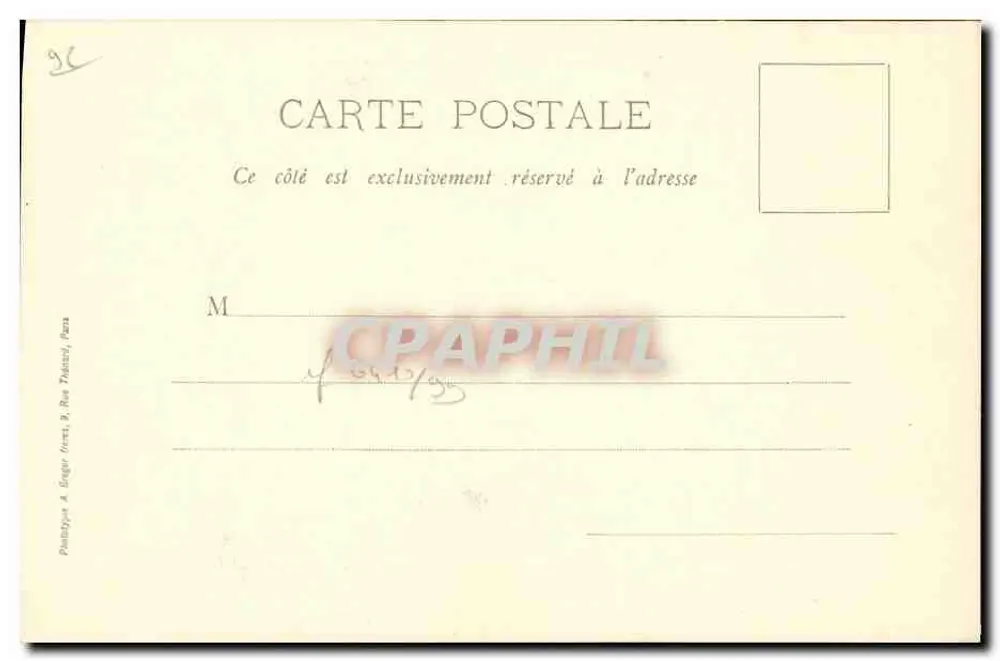 Robinson — Torre do Moulin Fidèle — Editor A. Bruger (Paris) - Verso