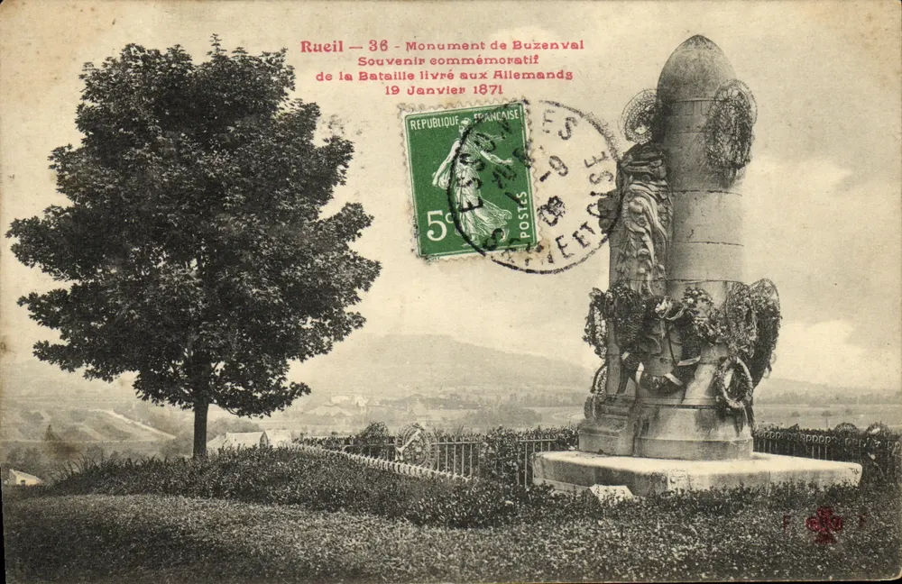 Rueil — 38 - Monumento de Buzenval — Souvenir comemorativo da Batalha travada contra os Alemães 19 de Janeiro de 1871 - Frente