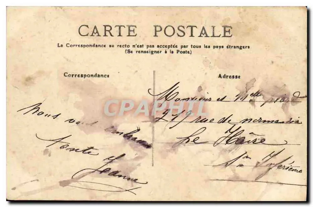 Rueil — 38 - Monumento de Buzenval — Souvenir comemorativo da Batalha travada contra os Alemães 19 de Janeiro de 1871 - Verso