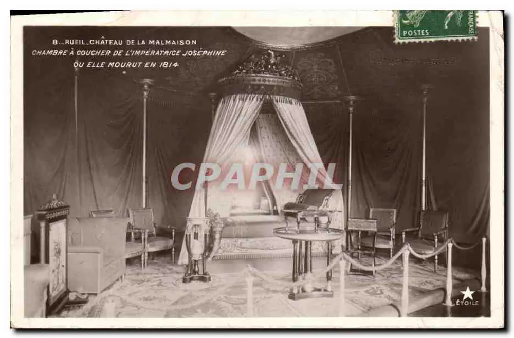 Schlafzimmer der Kaiserin Joséphine — Schloss Malmaison — Verlag Étoile - Vorderseite