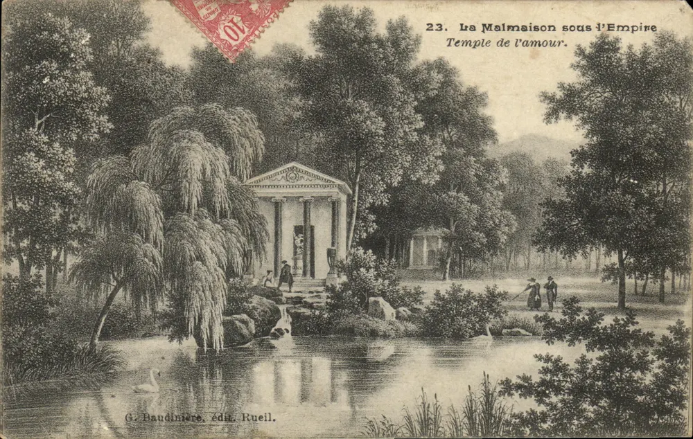 La Malmaison unter der Herrschaft des Empire — Tempel der Liebe — G. Baudinière, Verlag Rueil. - Vorderseite