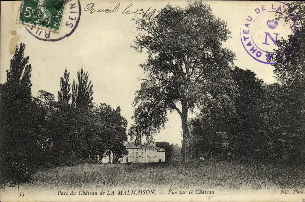 Park des Schlosses LA MALMAISON — Ansicht des Schlosses — ND. Phot. - Vorderseite