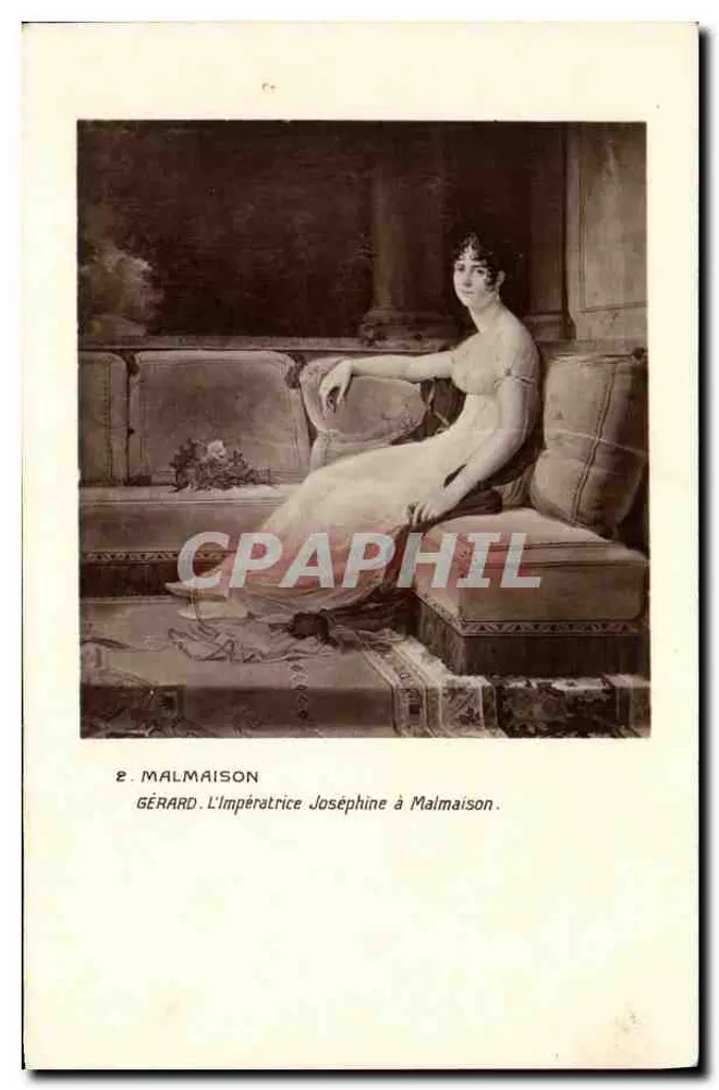 Joséphine en Malmaison — reproducción de una pintura de Gérard — Edición de los Museos Nacionales, París - Anverso