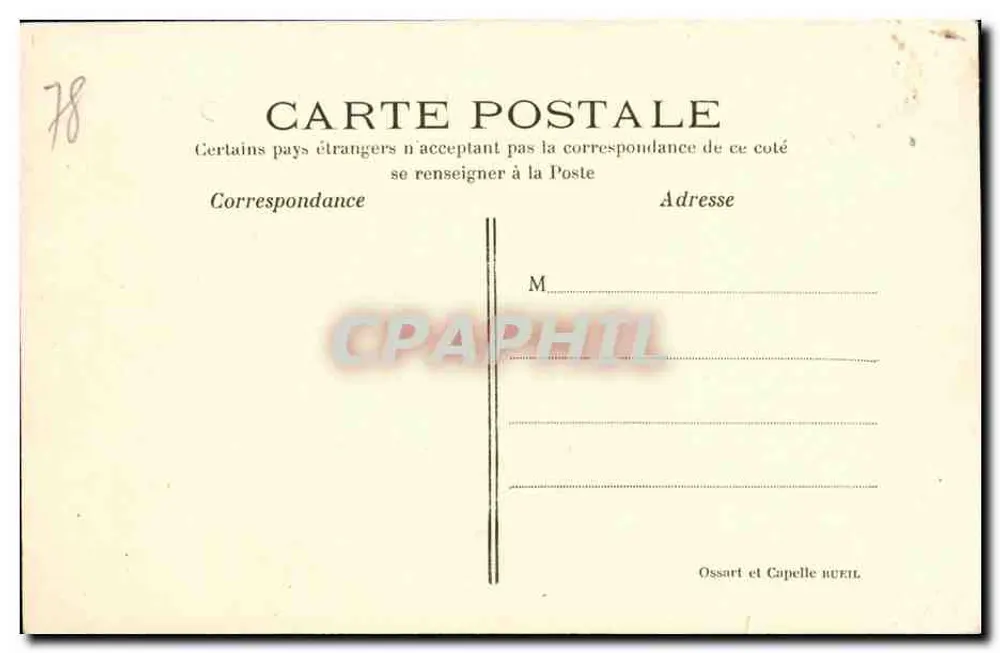 Rueil — O Château de Richelieu — Ossart e Capelle - Verso