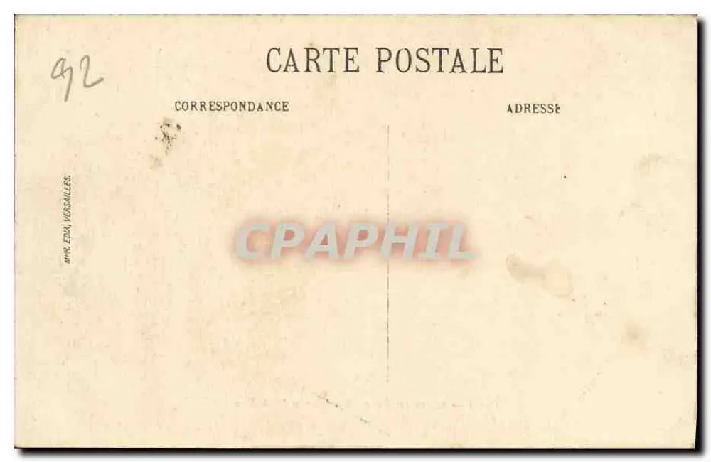 Rueil — Der alte Park des Schlosses Richelieu — Verlag E. Dena, Versailles, Nr. 92 - Rückseite