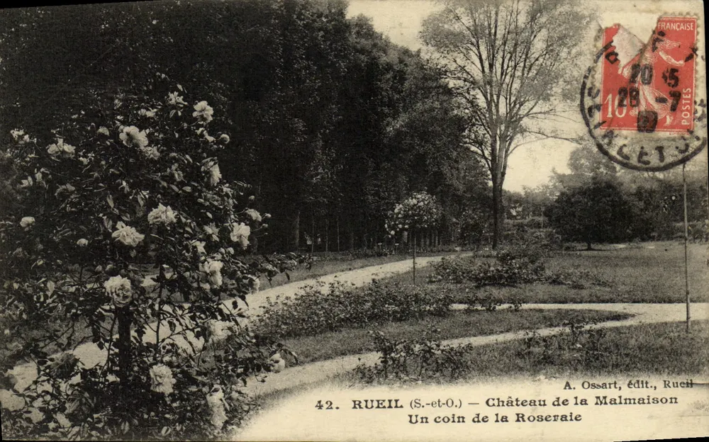 Rueil (S.-et-O.) — Schloss La Malmaison — Ein Stück der Rosenanlage — A. Ossart, Verlag, Rueil - Vorderseite
