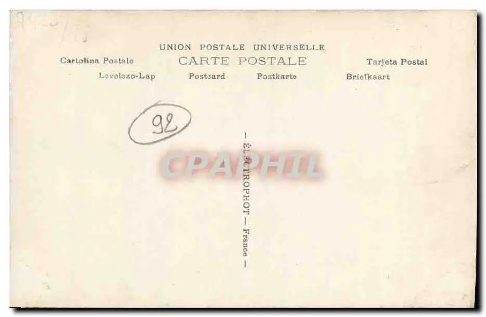 Flut der Seine - Bueil, Avenue de Paris — Verlag Levelezo-Lap, Nr. 92 - Rückseite