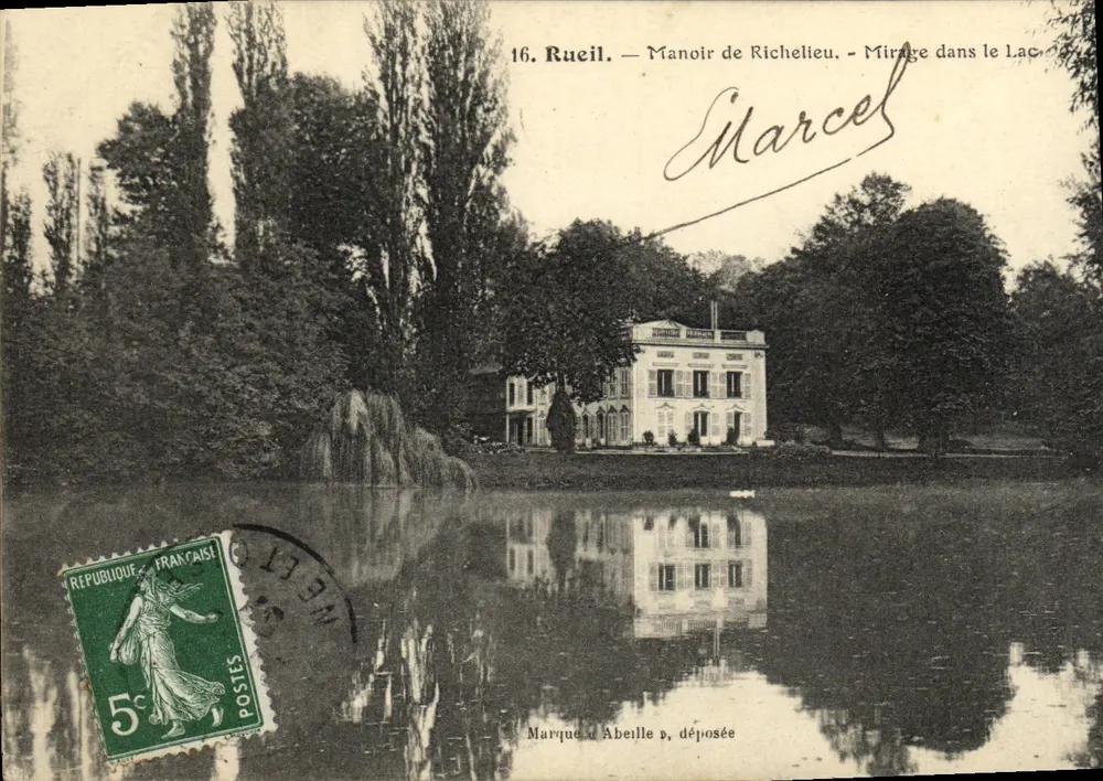 Rueil - Schloss Richelieu - Spiegelung im See — Marcel - Vorderseite
