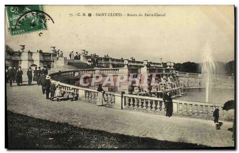 Saint-Cloud - O Bassin do Fer-à-Cheval — C.M. n°75 - Frente