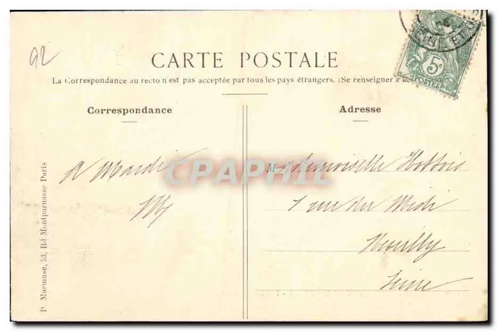 Parque de Villeneuve-l'Étang — Árvores e lago — Editor: L'Arbreschon, n°7 - Verso