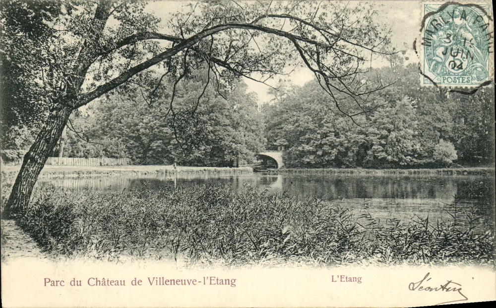 Park des Château de Villeneuve-l'Étang — Der See — Edition Trianon Nr. 1355 - Vorderseite