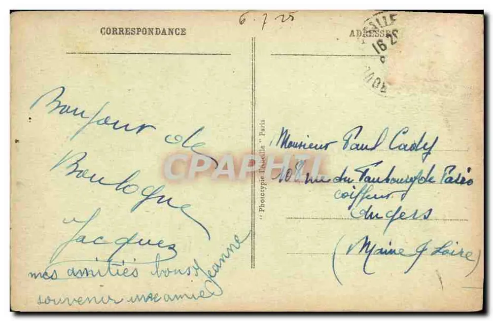 Saint-Cloud - O Parque - Grandes Eaux (Antigo localização do Castelo) — editor Abeille, Paris, n°77 - Verso