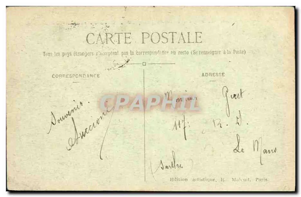 Saint-Cloud — A Terrasse, local onde se erguia o Castelo — E. M. - Verso