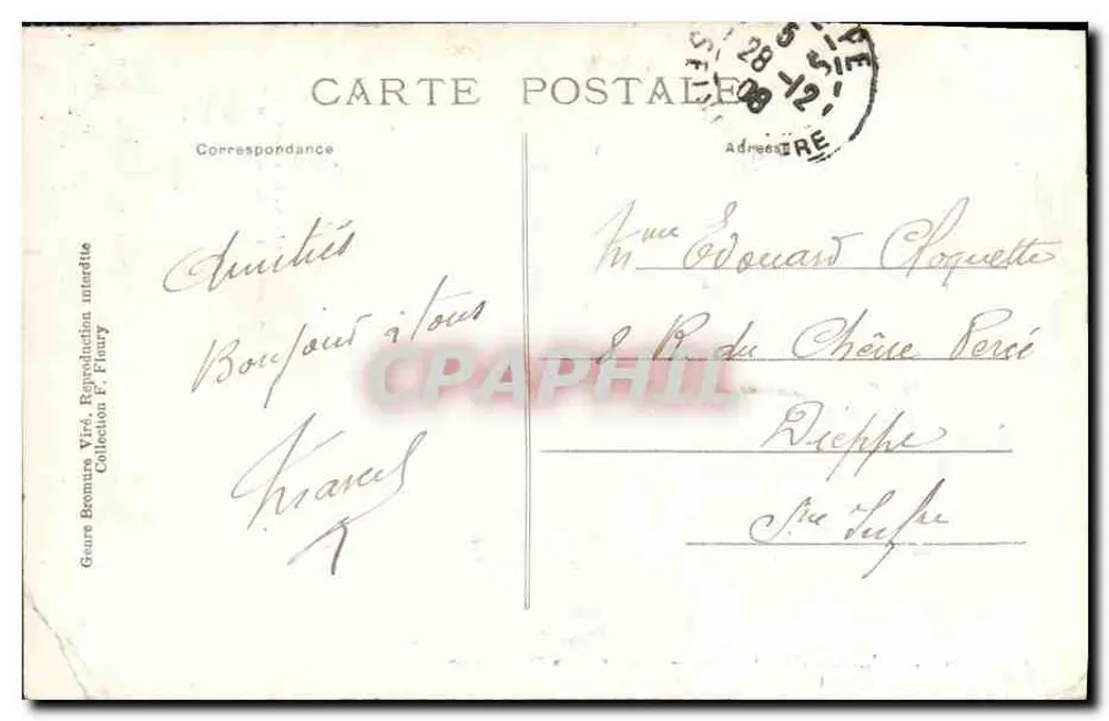 Parque de Saint-Cloud artístico — A Mãe das Rãs (próximo a Gareches) - Verso