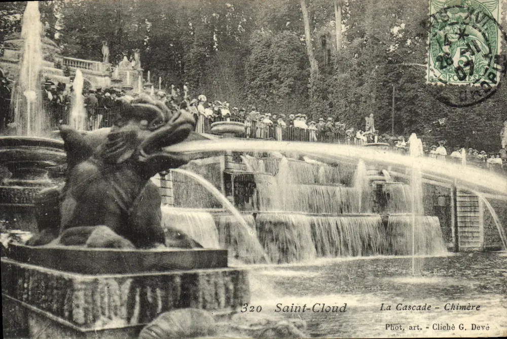 Saint-Cloud — A Cascata - Chimère — Fot. art. - Cliché G. Devé - Frente