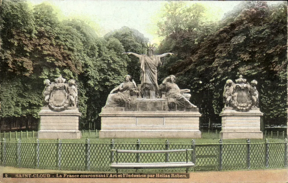 Saint-Cloud - A França coroando a Arte e a Indústria por Hélìas Robert - Frente