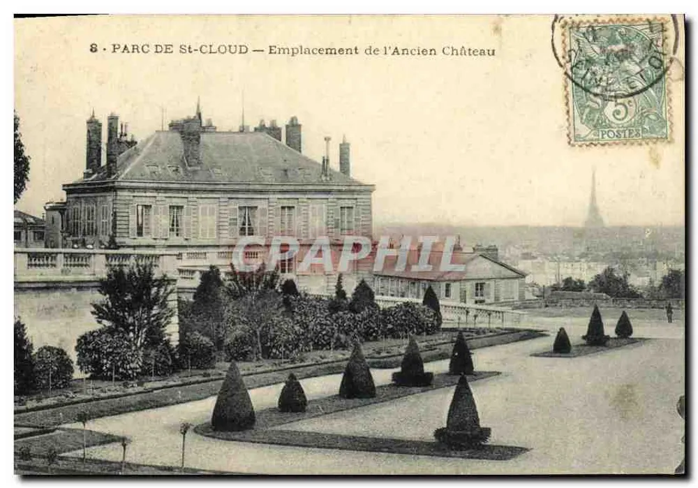 Parque de St-Cloud — Localização do Velho Castelo — P. Marmuse, Paris - Frente