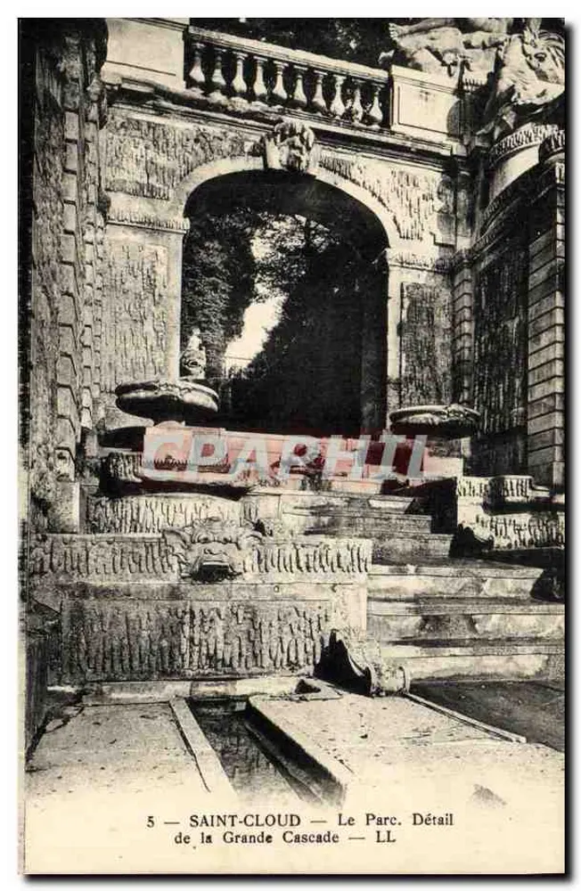 Saint-Cloud — Der Park. Detail der Grande Cascade — LL - Vorderseite