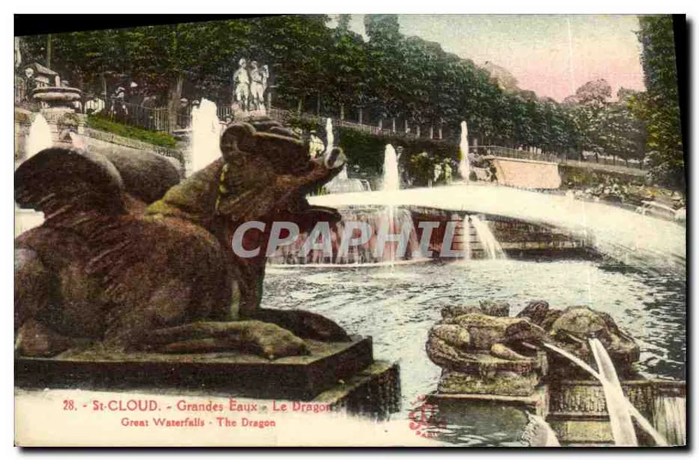 St-Cloud - Grandes Eaux - O Dragão — Phototype Marelle, Paris, n°28 - Frente